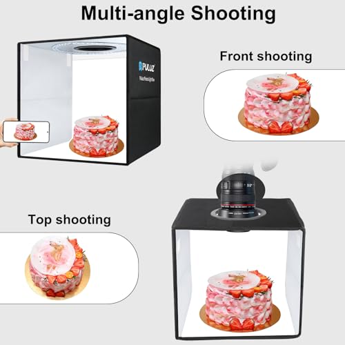 PULUZ 1640cm Foldable Portable Photo Studio Light Box Adjustable Brightness Light Box Photography Lighting Shooting Tent Kit with LED Lights and 12 Colors Backdrop - Image 3