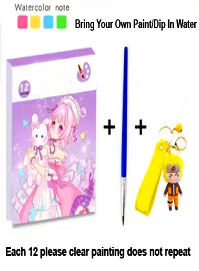 fashionhome 20 Pieces Watercolor Masterpieces Pocket Fun Graffiti Gouache Painting Book for Kids - Image 3