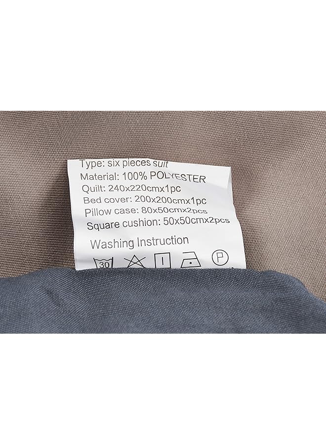 إيروريكس طقم لحاف متوسط الحشوة مكون من 6 قطع متعدد الألوان - Image 3