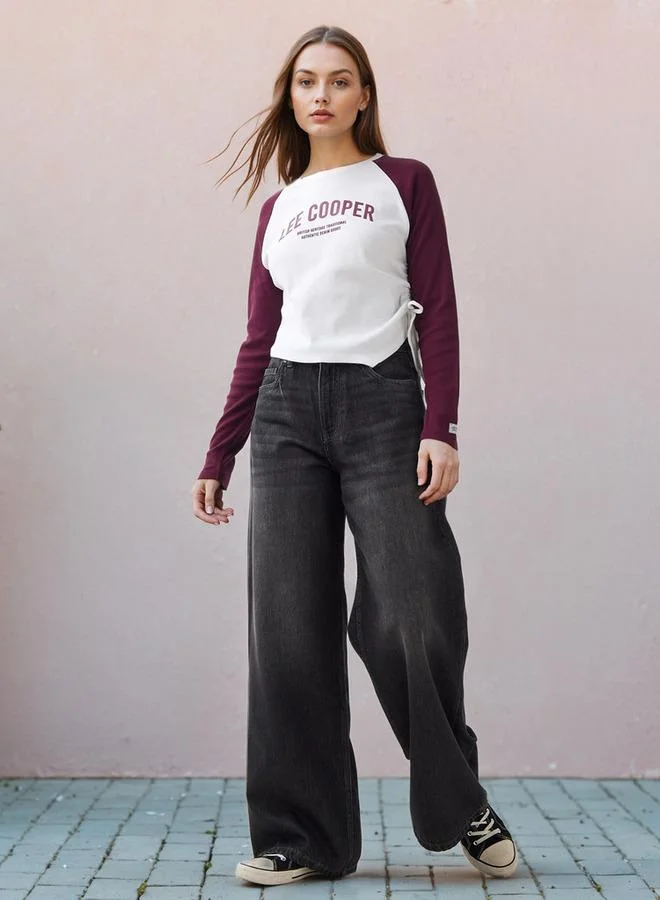 Lee Cooper Lee Cooper Printed T-shirt with Raglan Sleeves