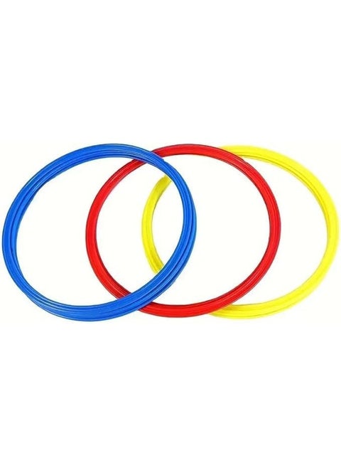 حلقات تدريب رشاقة كرة القدم للمدربين 6 قطع من كيوشوب®️ ، معدات تدريب السرعة والرشاقة، معدات تدريب السرعة والرشاقة، اطواق كرة القدم، ادوات رياضية، بلاستيك