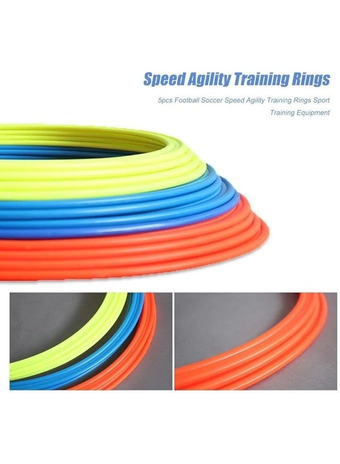 QSHOP QSHOP® 6Pcs Soccer Agility Training Rings for Coaches, Speed and Agility Training Equipment, Speed and Agility Training Equipment, Football Hoops, Sports Equipment, Plastic  - Image 3