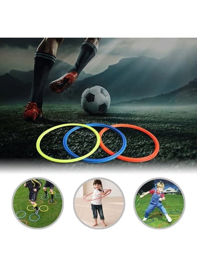 QSHOP QSHOP® 6Pcs Soccer Agility Training Rings for Coaches, Speed and Agility Training Equipment, Speed and Agility Training Equipment, Football Hoops, Sports Equipment, Plastic  - Image 2