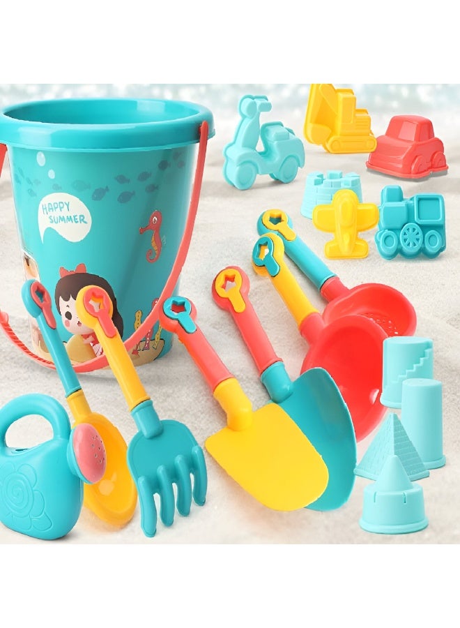 LOOFI Kids Summer Beach Toy Set – Plastic Bucket, Shovels, Watering Bottle & Water Toys – Safe Play Tools for Skill Development - Image 4