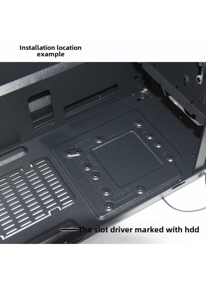 Generic 3.5 Bracket Computer Case Extension Bracket Fan Cooling Machine Metal Bracket Double-layer Rack-Color:Black 2 Layers + Fan  - Image 5