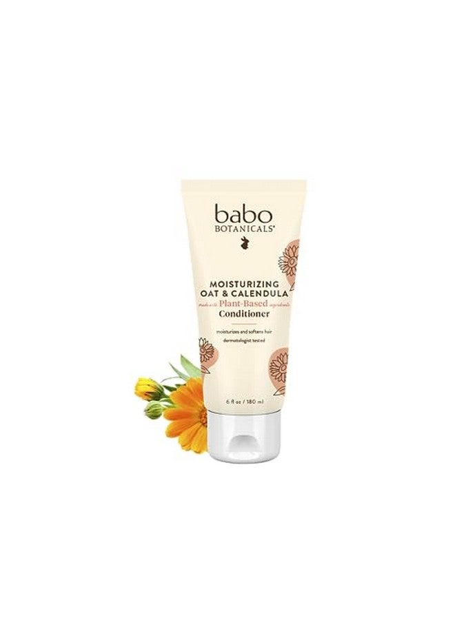 Babo Botanicals Moisturizing Oat & Calendula Conditioner Siliconefree For Dry Or Sensitive Skin For All Ages Vegan Lightly Scented - Image 1