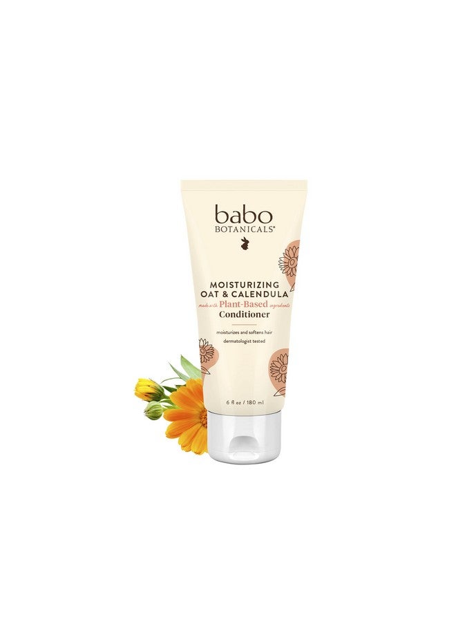 Babo Botanicals Moisturizing Oat & Calendula Conditioner Siliconefree For Dry Or Sensitive Skin For All Ages Vegan Lightly Scented - Image 2