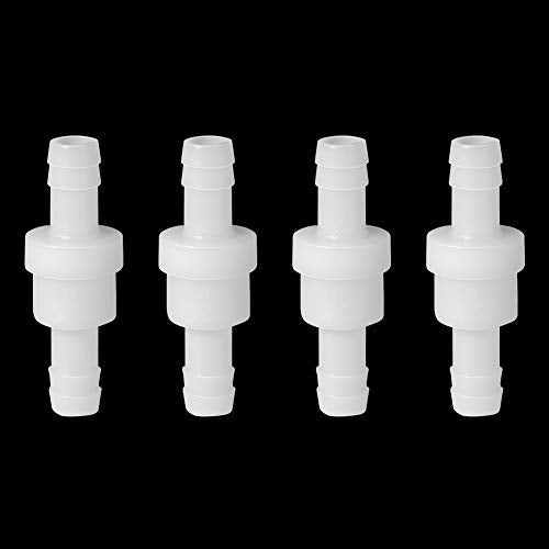 Feelers 3/8" One Way Inline Check Valve Non-Return One-Way Air Water Gas Check Valve Ozone Resistance PVDF, Pack of 4 4PCS - Image 1