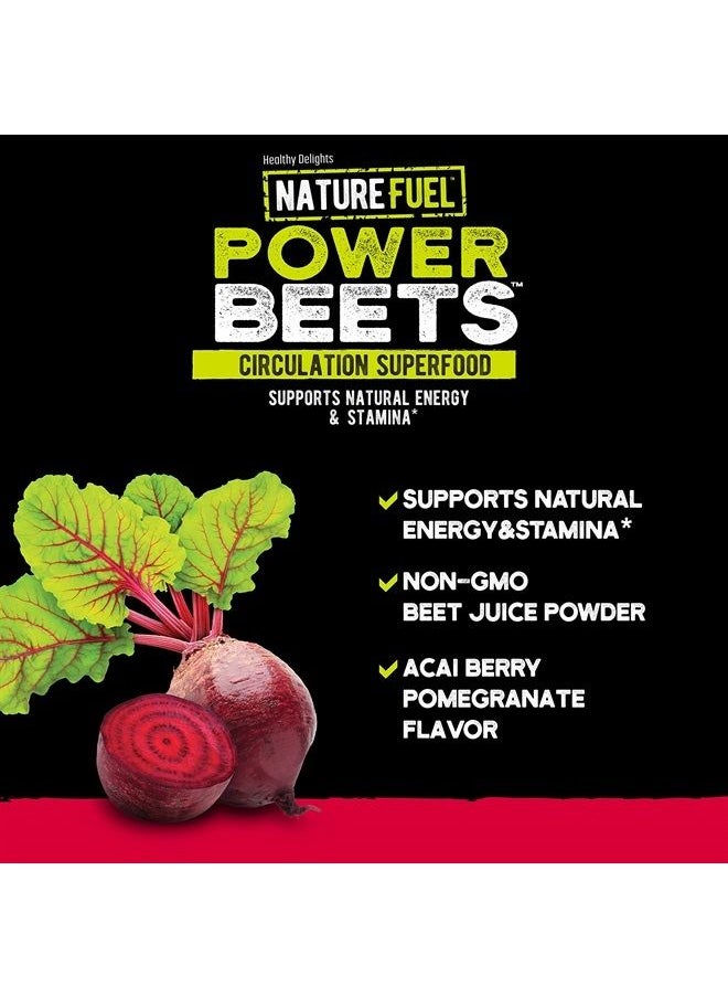 SlimFast - Nature Fuel Power Beets Powder, Delicious Acai Berry Pomegranate, Concentrated Superfood Supplement, Supports Circulation, Natural Energy & Stamina, Non-GMO, 60 Servings - Image 1