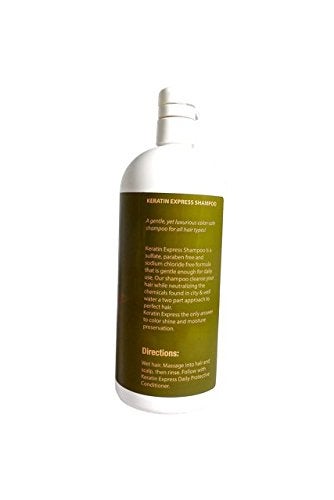 Keratin Express Shampoo Sulfate Free Gentle on Color Treated For all Hair Types Creates Volume Daily Use, 32 fl oz - Image 3