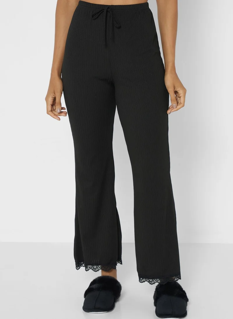 Ginger Ribbed Tank & Long Pyjama Bottom