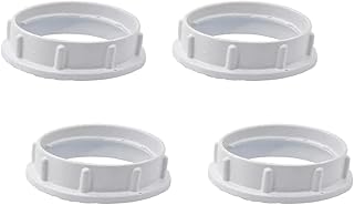 JNXQWE JNXQWE Lamp Shade Ring,E26 Threaded Lamp Holder Ring for Medium Base Phenolic Socket Inside Diameter 1-3/8" (White,4  - Image 1