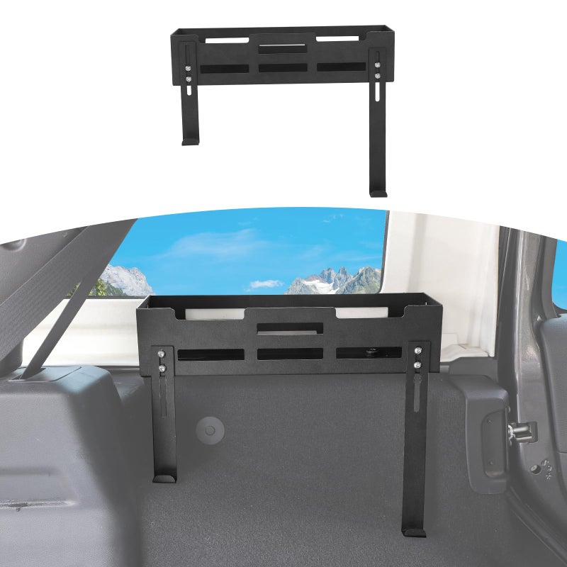 RTTCZ for Wrangler Rear Trunk Molle Panel Side Cargo Rack Storage Basket Fit for 20072024 Jeep Wrangler JK JL 4 Door Organizer Accessories Black Aluminum Alloy