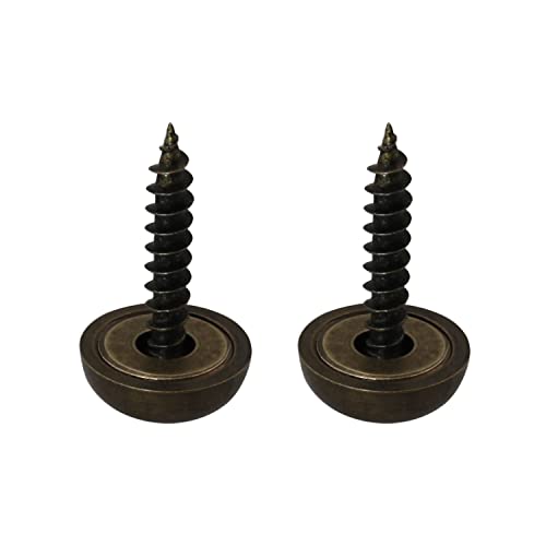 DGBRSM 8pcs Pure Brass Decorative Screws with Caps Used as Mirror Screw Mirror Fixing Screws Cover Self-Tapping Screws (15mm, Bronze) - Image 4