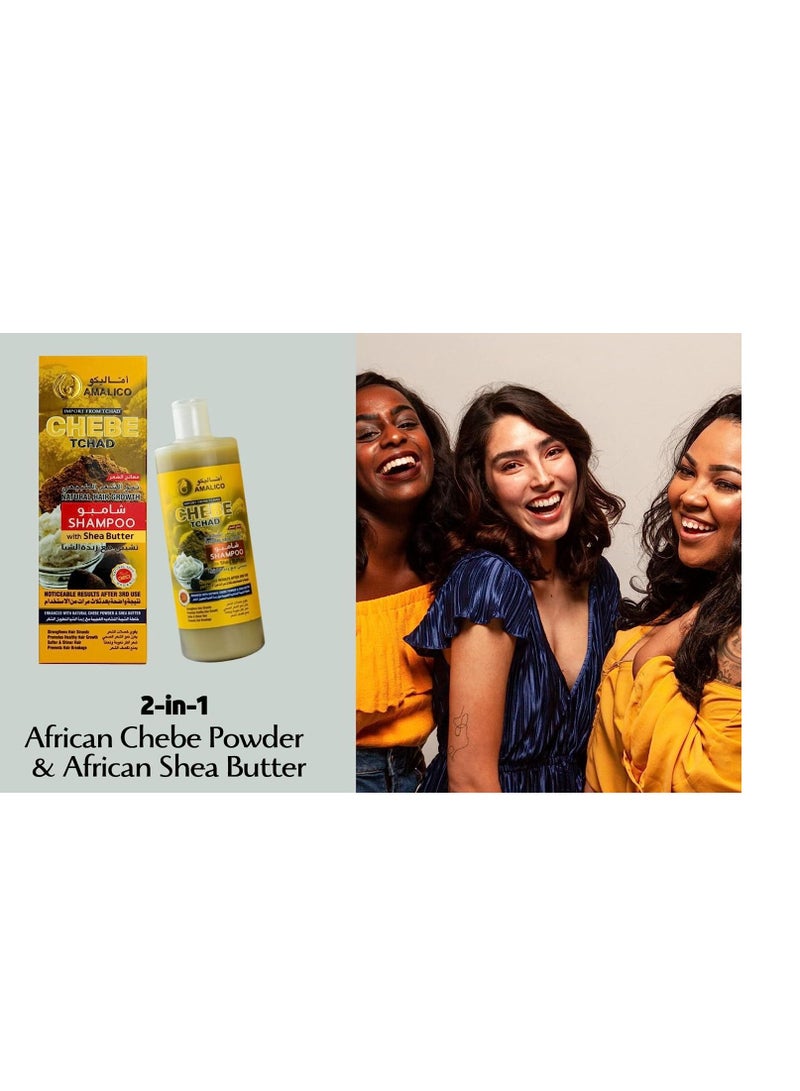 AMALICO Chebe Tchad Shampoo With Shea Butter 500ml - Image 3