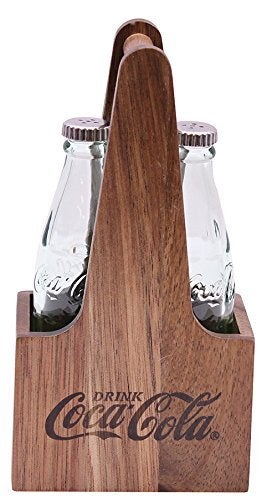 TableCraft Coca-Cola CC339NW Salt and Pepper Shaker Set with Wood Crate - Image 4