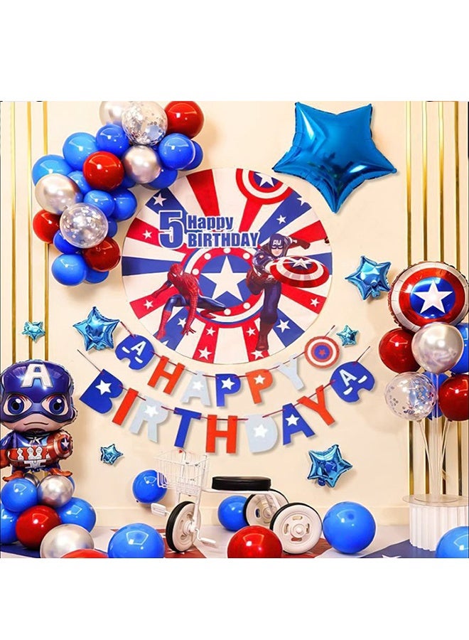 دونيسو ديكورات عيد ميلاد بموضوع Marvel للبالغين والأطفال، زينة حفلات عيد ميلاد سعيد، لافتة عيد ميلاد سعيد وحروف بالون عيد ميلاد - Image 2