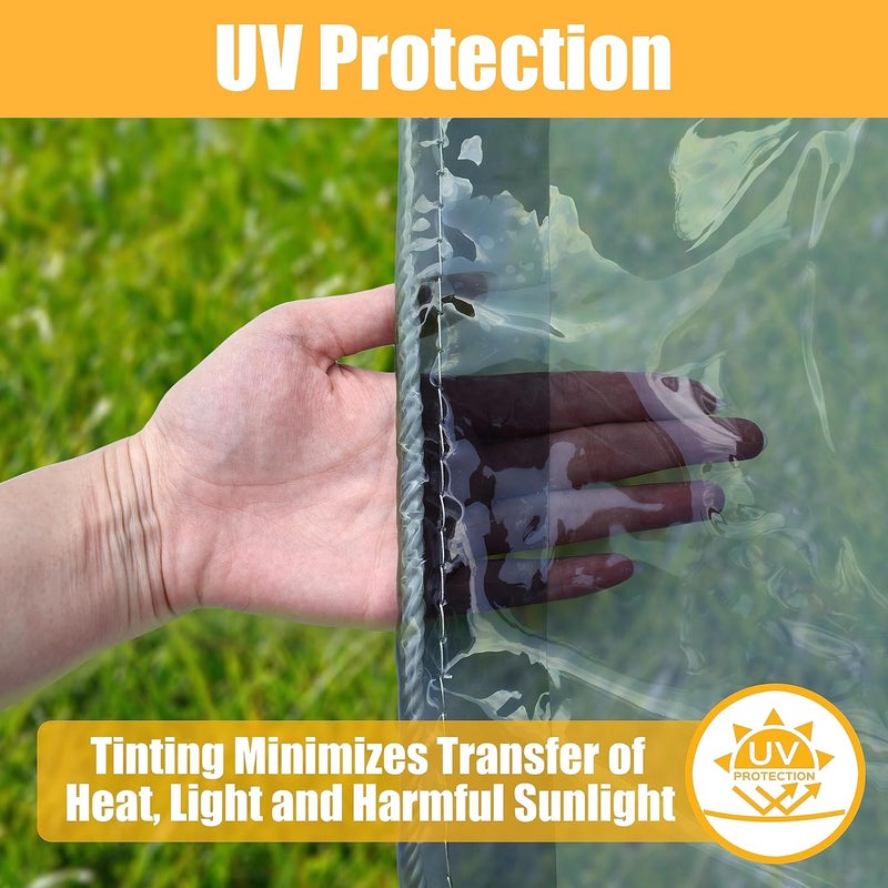 Amerbro Universal Tinted Clear Forklift Cover - UV Protection Rain Canopy - Heavy Duty Waterproof Vinyl - 33 x 45in - Image 3