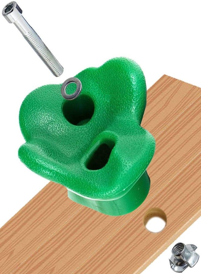 NOSTIFY 25 Pcs Colourful Pig Nose Shape Rock Climbing Holds with Blue & Green Auxiliary Handles, Indoor Outdoor Playground Wooden Play Set Build Exercise Toy Accessory - Mounting Hardware Kit Included - Image 5