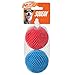 Nerf Dog Soccer Ball Dog Toy with Interactive Squeaker Lightweight Durable and Water Resistant 25 Inches For MediumLarge Breeds Two Pack Blue and Red - Image 3