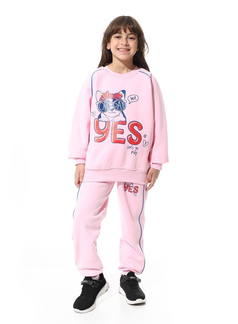 Caesar Printed Girls Meleton Training Suit - Image 1