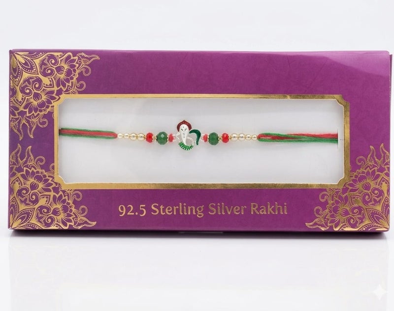 BANDHAN 925 SILVER RAKHI KHUSHBOO JEWELES - Image 1
