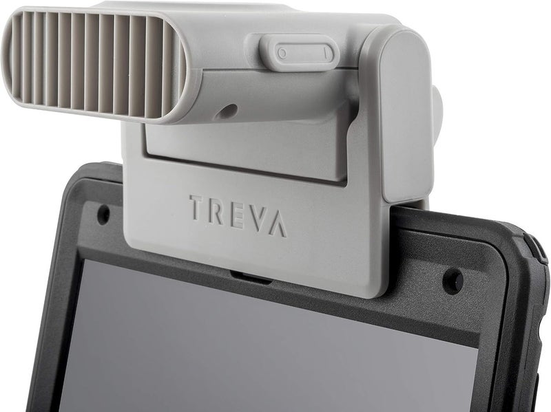 Treva Mini Clip On Fan - Tiny Personal Fan Clips Onto Cell Phones, Tablets, Laptop Computers – Cordless, Battery Operated - Portable Cooling For Travel, Bed, Camping, Beach, Outdoors,  Gray - Image 3