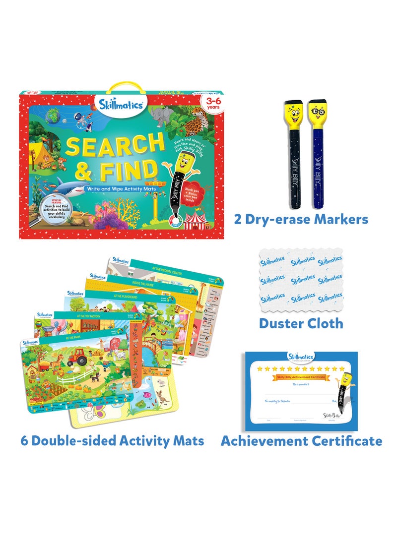 Skillmatics Search and Find Educational Game - Preschool Learning Activity, Perfect for Kids, Toddlers Who Love Toys, Art & Craft Activities, Builds Vocabulary, Gifts for Ages 3, 4, 5, 6 - Image 2