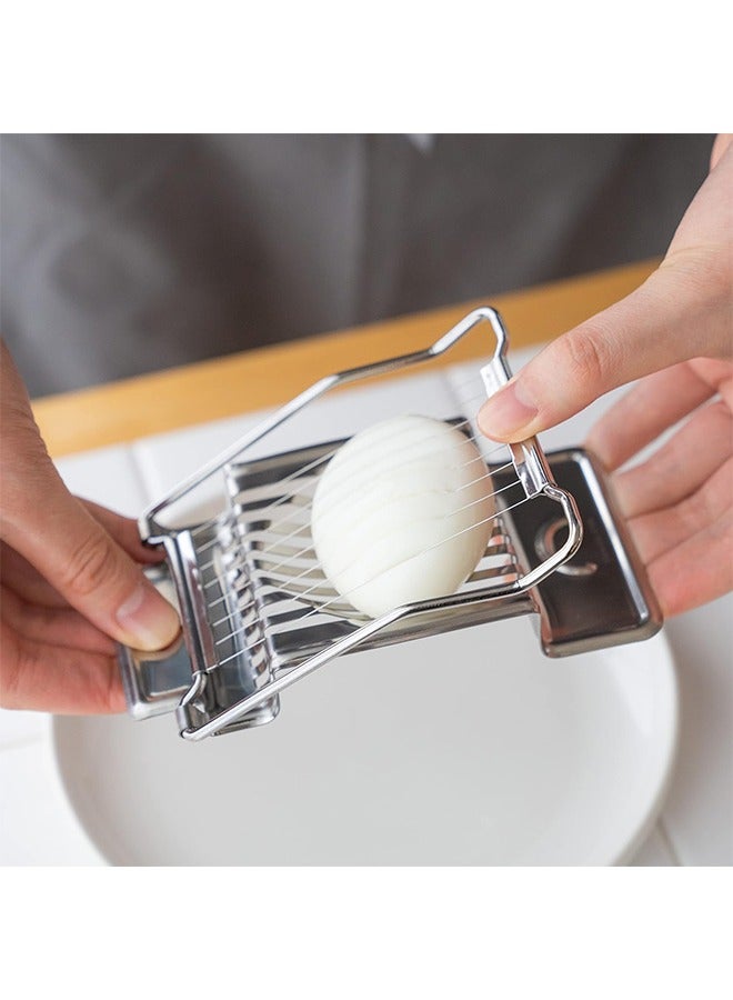 قطاعة بيض، قطاعة بيض من الفولاذ المقاوم للصدأ، قاطعة بيض آمنة للاستخدام في غسالة الأطباق للبيض والفراولة والفواكه الناعمة - Image 3