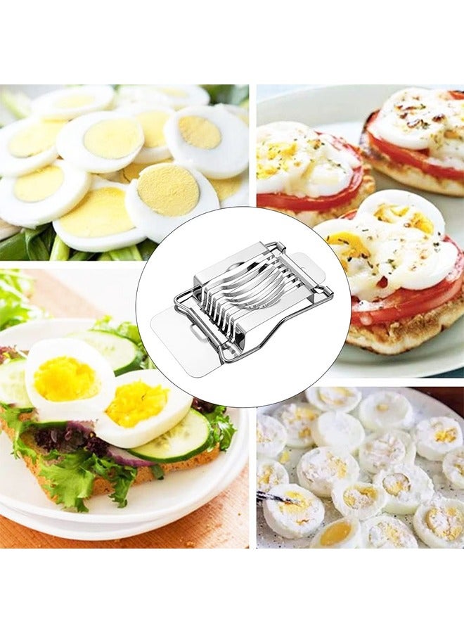 قطاعة بيض، قطاعة بيض من الفولاذ المقاوم للصدأ، قاطعة بيض آمنة للاستخدام في غسالة الأطباق للبيض والفراولة والفواكه الناعمة - Image 5