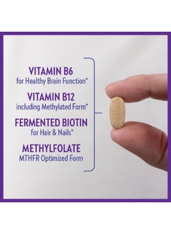New Chapter Vitamin B Complex, Fermented Vitamin B Complex, Organic, One Daily With Whole-Food Herbs + Adaptogenic Maca For Natural Energy + Beauty, 100% Vegan, Gluten-Free - 90 Count  - Image 3