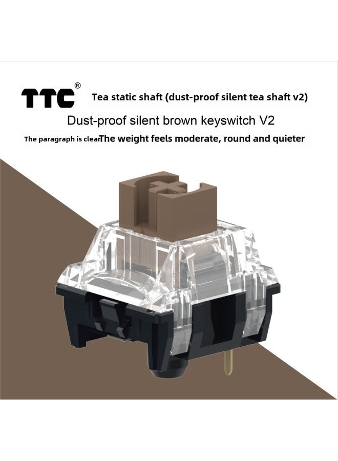 Ttc Powder V2 Moon Red Tea Quick Ice Silent Ace Silent Red Keycap Customized Mechanical Keyboard-Color:Mute Tea Shaft  - Image 1