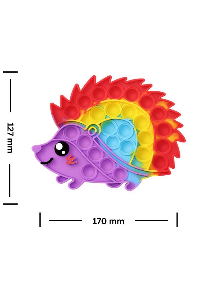Push Pop Bubble Fidget Toy Silicone Animal Sensory Squeeze Toy Stress Relief Anti-Anxiety ADHD Autism Special Fidget Popper Gift for Kids and Adults Hedgehog C  - Image 3