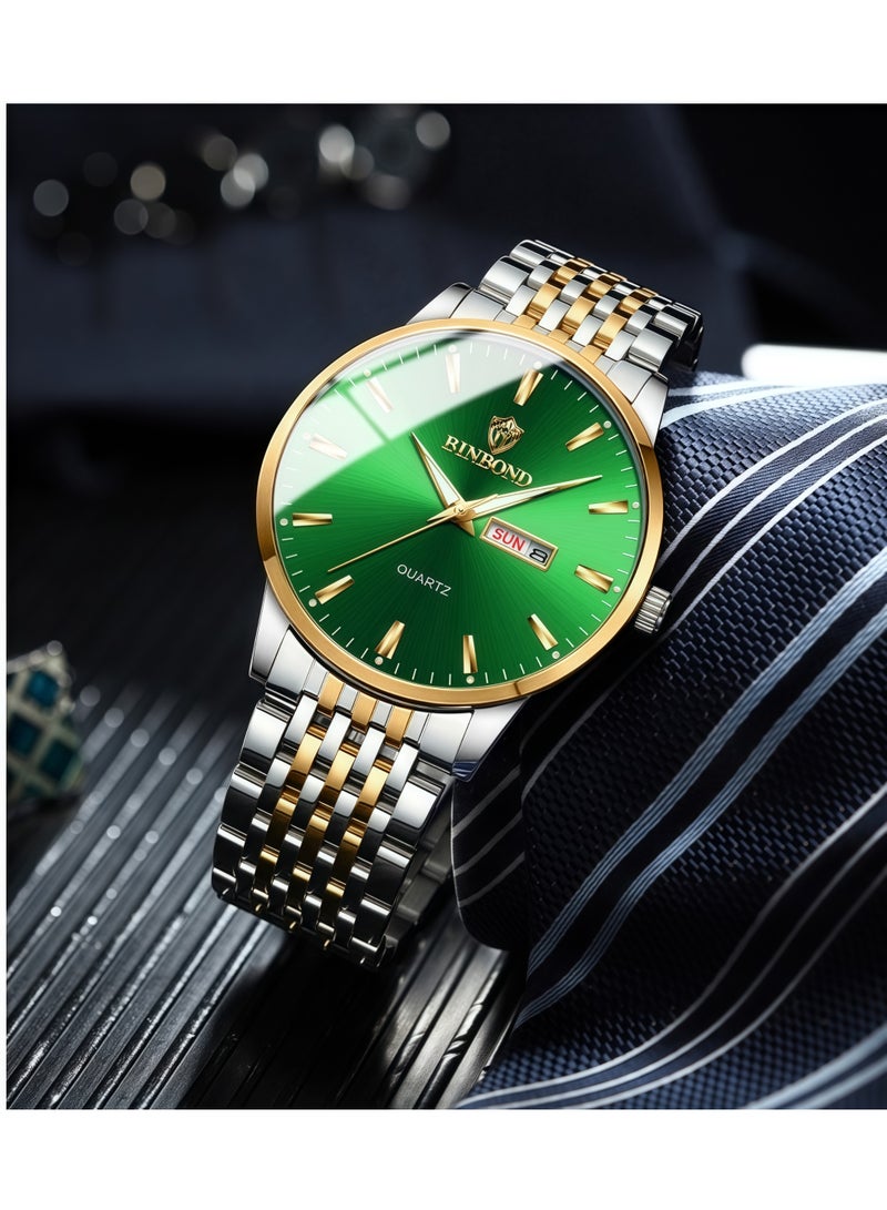 BINBOND Watches for Men Watch Luxury Stainless Steel Quartz Waterproof Watch - Image 3