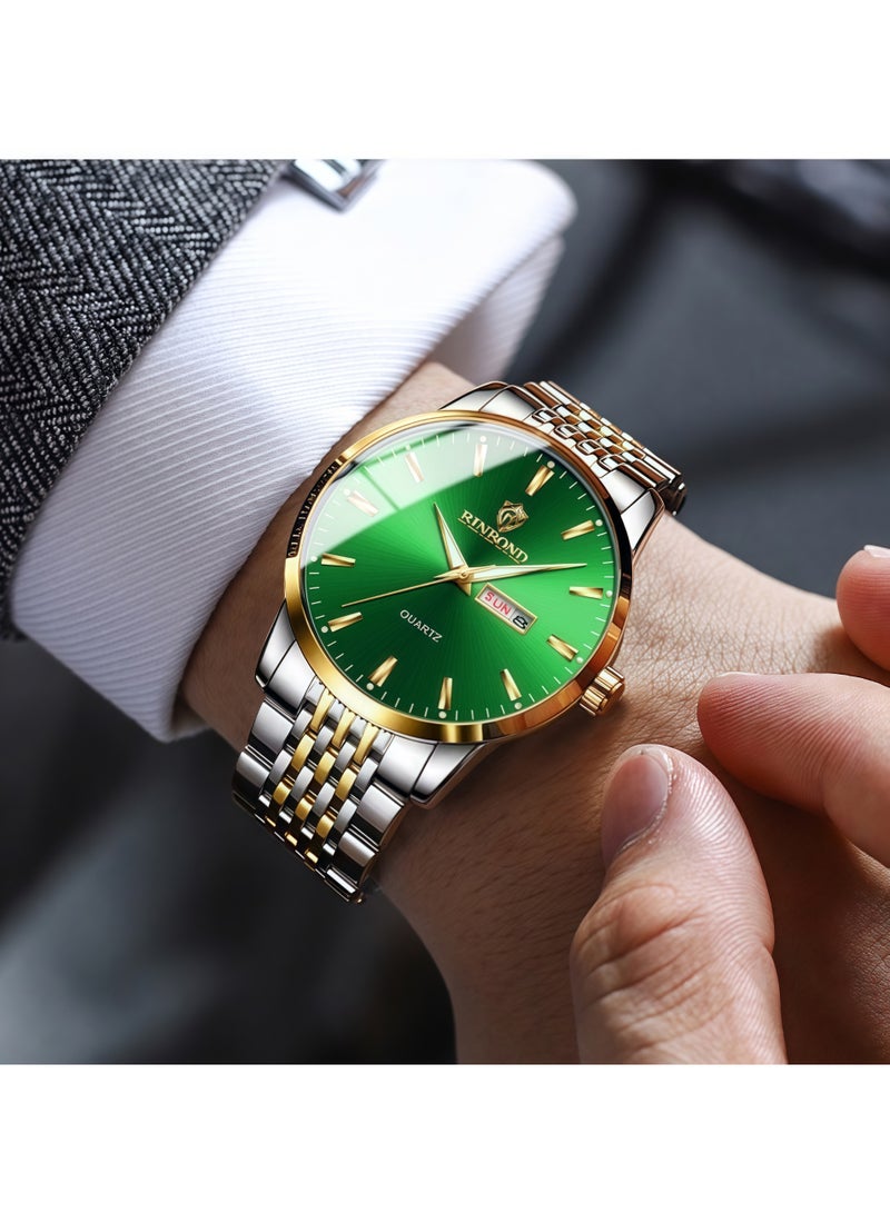 BINBOND Watches for Men Watch Luxury Stainless Steel Quartz Waterproof Watch - Image 2