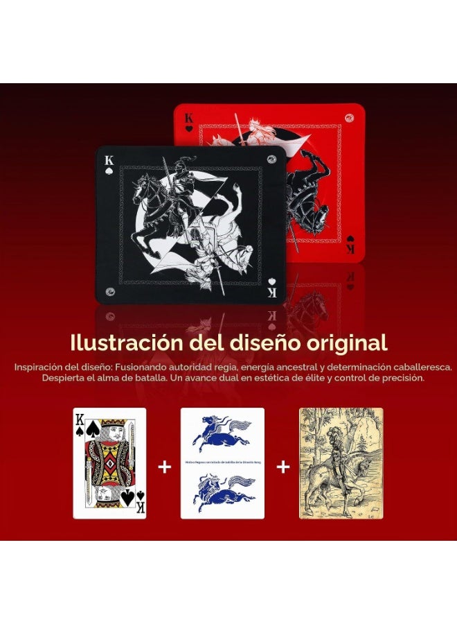 ATK Knight Zodiac Horse Gaming Mouse Pad, Original Illustration, Ultra-Narrow Recessed Edge, Durable Soft Non-Slip Poron Base, Optimized for Gaming Sensors, for Gamer, Office & Home, 490×420×4mm - Red - Image 3