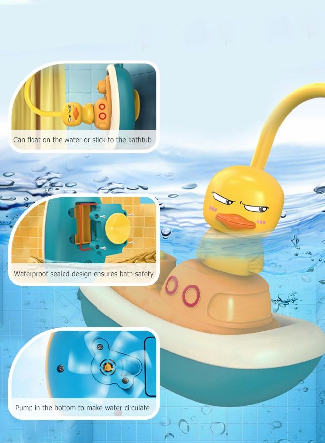 GROIC 5-Piece Bath Toys for Toddlers Duck Sprinklers Floating Bathtub Toys Rotation Water Spray Duck Toys for Kids - Image 4