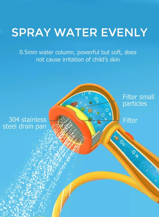 GROIC 5-Piece Bath Toys for Toddlers Duck Sprinklers Floating Bathtub Toys Rotation Water Spray Duck Toys for Kids - Image 2