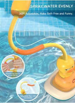 GROIC 5-Piece Bath Toys for Toddlers Duck Sprinklers Floating Bathtub Toys Rotation Water Spray Duck Toys for Kids  - Image 3