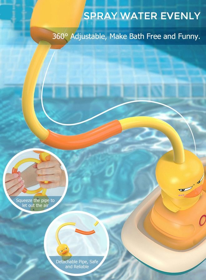 GROIC 5-Piece Bath Toys for Toddlers Duck Sprinklers Floating Bathtub Toys Rotation Water Spray Duck Toys for Kids - Image 3