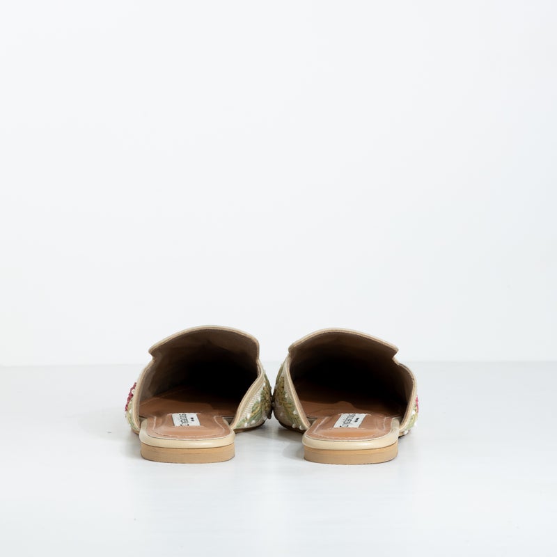 Crystalicious Sage Handcrafted Comfort Women's Loafer Raffia Handwork Women Everyday Wear - Image 5