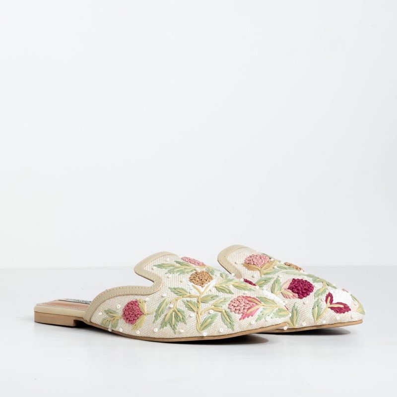 Crystalicious Sage Handcrafted Comfort Women's Loafer Raffia Handwork Women Everyday Wear - Image 3