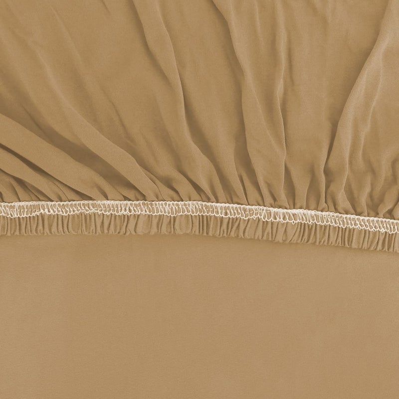 TONY STARK Spandex & Polyester Fabric |Super Stretchable | Flexible| Non-Slip| Big Elasticity| Perfect Size Sofa Cover Slipcover- 185-230 cm Camel Brown, Three-Seater (1 Piece Cushion Cover Included) - Image 2