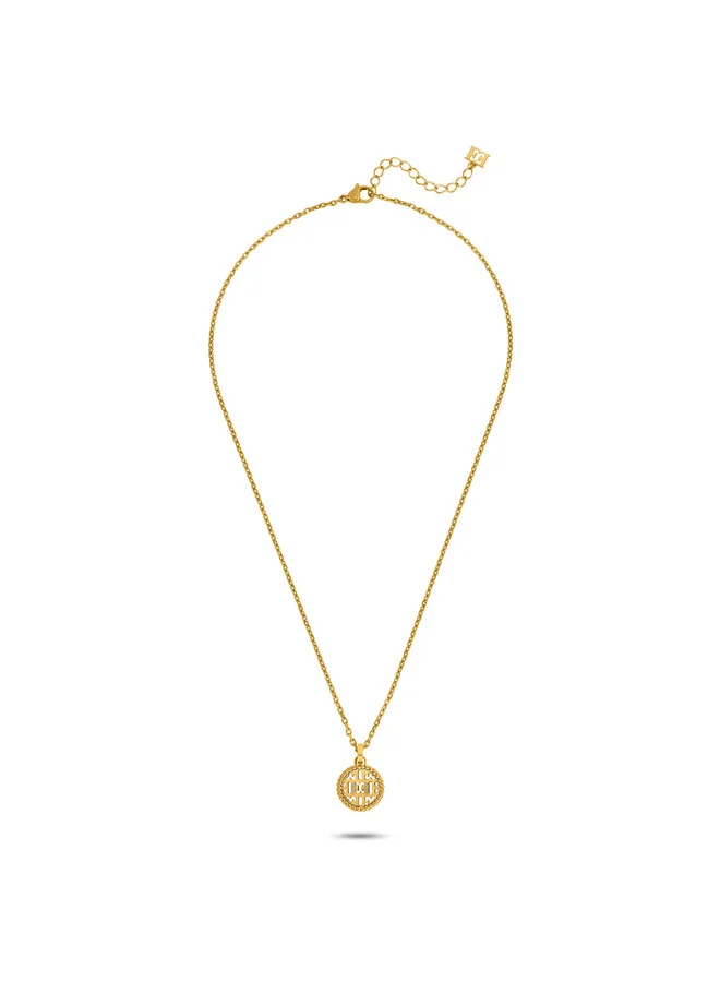 Escada Linda Gold Plated 316L Stainless Steel Pendant Necklace for Women