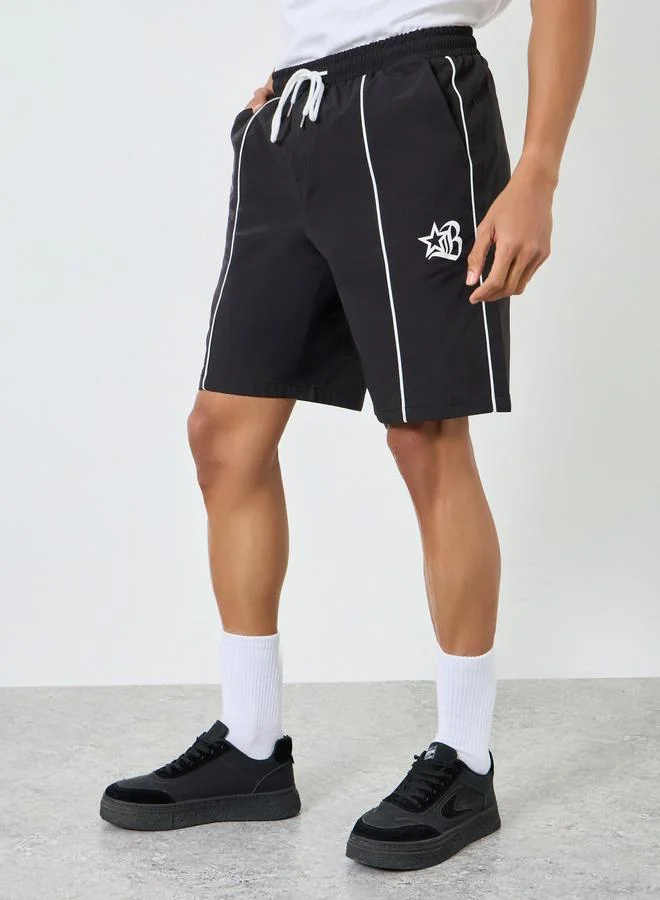 Take Two  Men Black Graphic Zip-Up Jacket and Shorts Co-Ords for Men | Best Price UAE