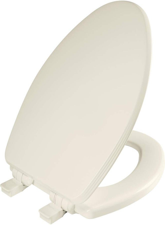 Bemis Ashland Modern Wood Toilet Seat with Decorative Edge, Slow Close, Secure Hinges, Made in USA, Elongated, Biscuit - Image 1