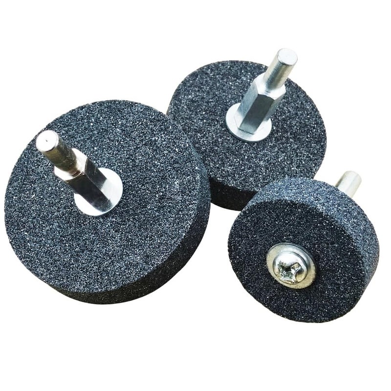 JUNLIXN Upgraded simple practical design 𝐉𝐔𝐍𝐋𝐈𝐗𝐍 3 Pcs Mounted Stone Grinding Wheels with 1/4-Inch Shank 40mm/50mm/60mm Diameter Abrasive Stone Grinding Wheels for Drill, Grinder, Rotary Tools Condition adaptive build - Image 1