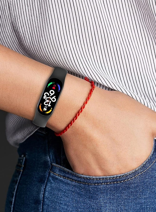 بشكل مختصر (حزمة من 10 قطع) أحزمة سوار لـ Xiaomi Mi Band 7/Mi Band 6/Mi Band 5/7 NFC/6 NFC/5 NFC، ولـ Amazfit Band 5، سوار ساعة بديل من السيليكون بألوان زاهية لـ Xiaomi Mi Band 7، ولـ Amazfit Band 5 - Image 5