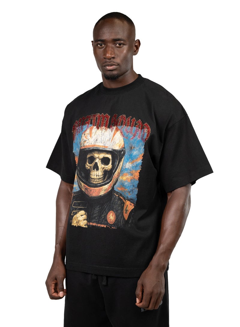 تنجيم سكواد تي شيرت جمجمة أسود - Image 1
