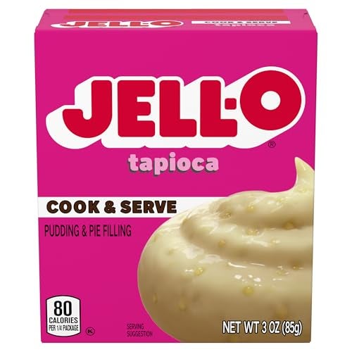 Jell-O JellO Cook  Serve Pudding  Pie Filling Mix Tapioca Flavored Fat Free Quick  Easy Dessert 3 oz Pack of 4 - Image 5